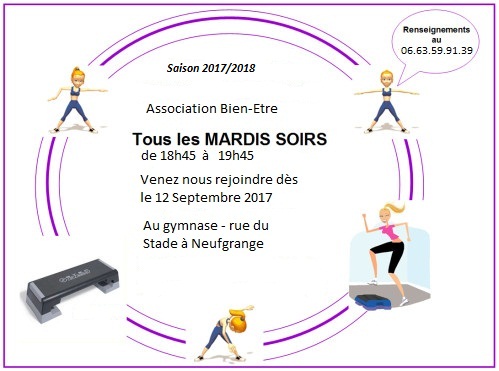 Le Club de gymnastique «Association bien être » entame une nouvelle saison le 12 septembre 2017