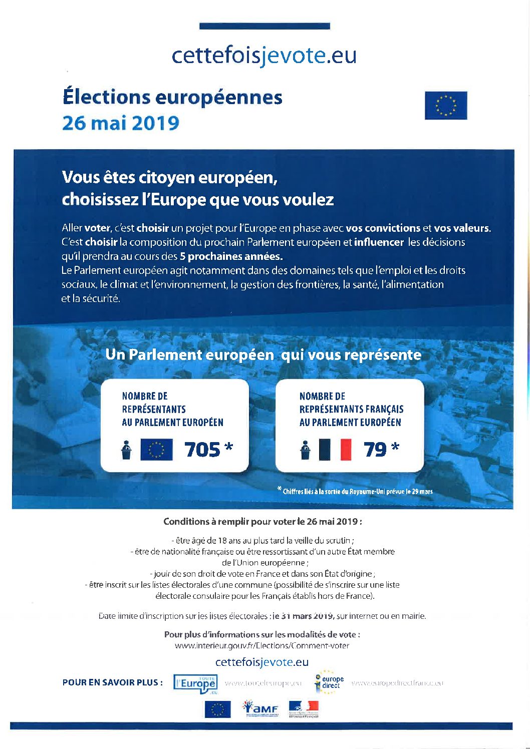 Informations élections européennes