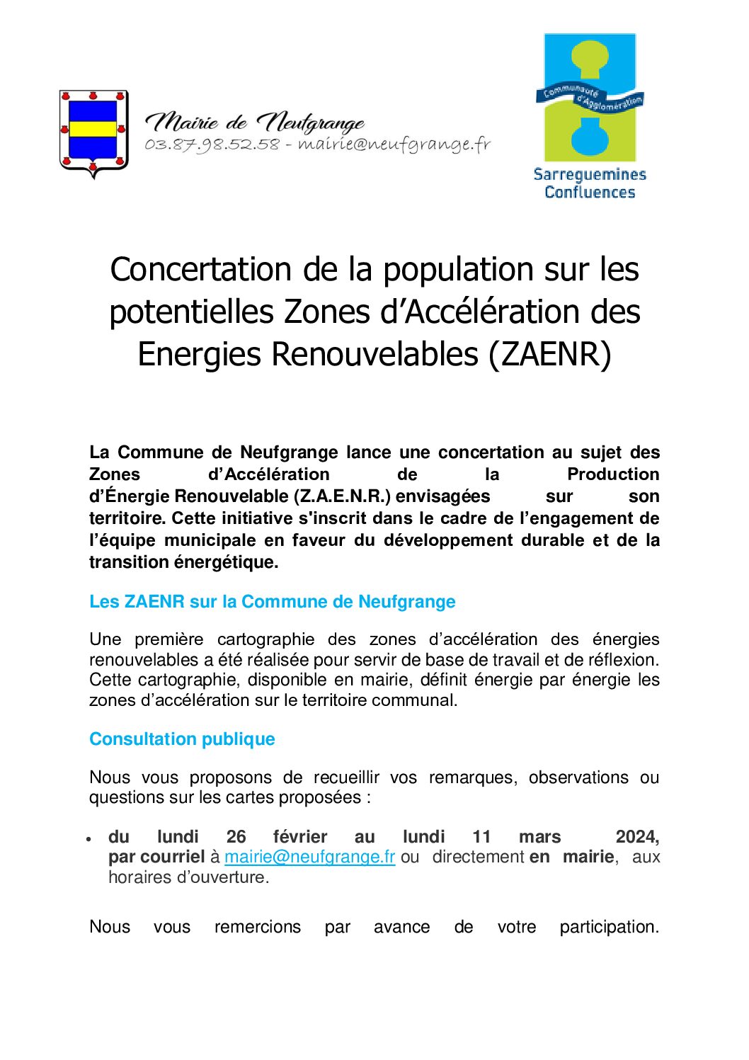 Concertation Publique